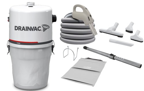Drainvac S1008 Central Vacuum Package with Deluxe Attachments