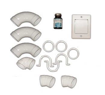 Central Vacuum Outdoor Exhaust Air Vent Installation Kit