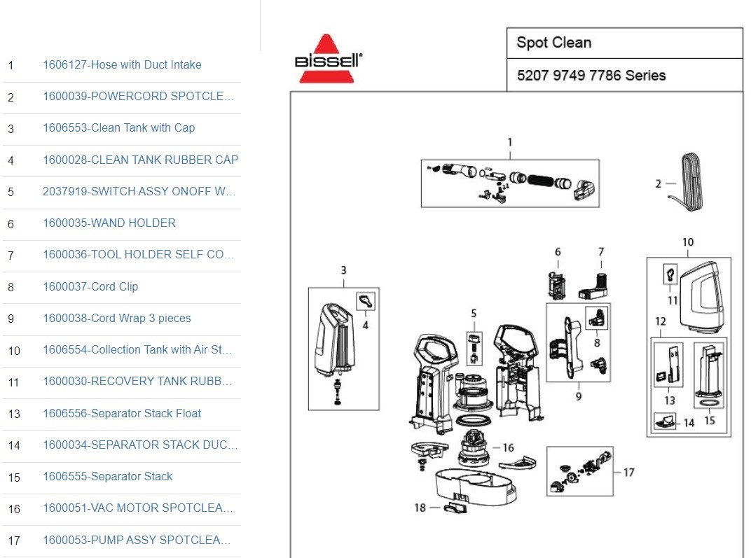 30 Bissell Vacuum Parts Diagram