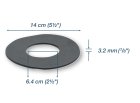 Central Vacuum Motor Gasket for 5.7in Motor Thin (1/8in)