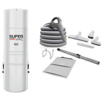 Super Vac 60 Central Vacuum Package Deal