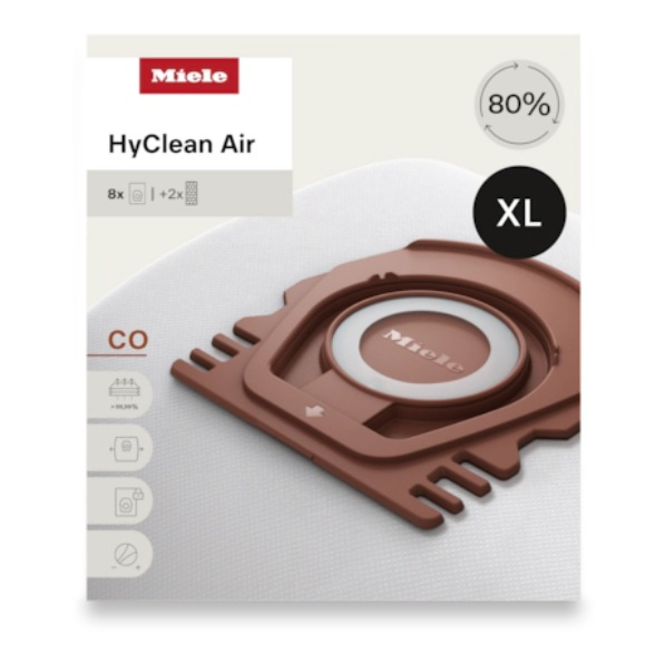Miele HyClean Type CO Vacuum Cleaner Bags XL Pack (8